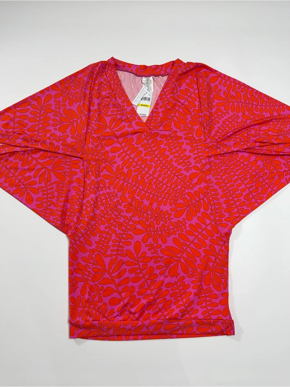 Trina Turk Trellis V-Neck Tunic Swim Cover Up M NWT